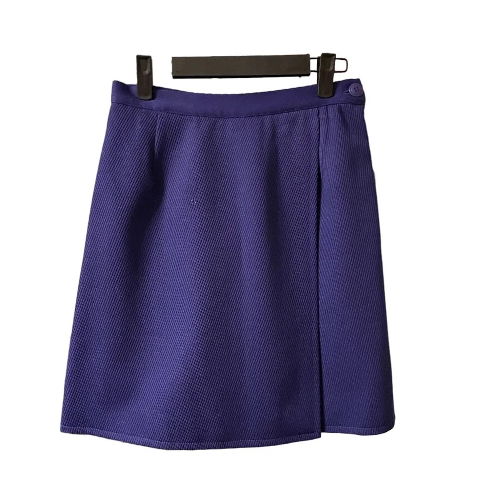 VERSACE JEANS COUTURE PURPLE FAUX WRAP SKIRT